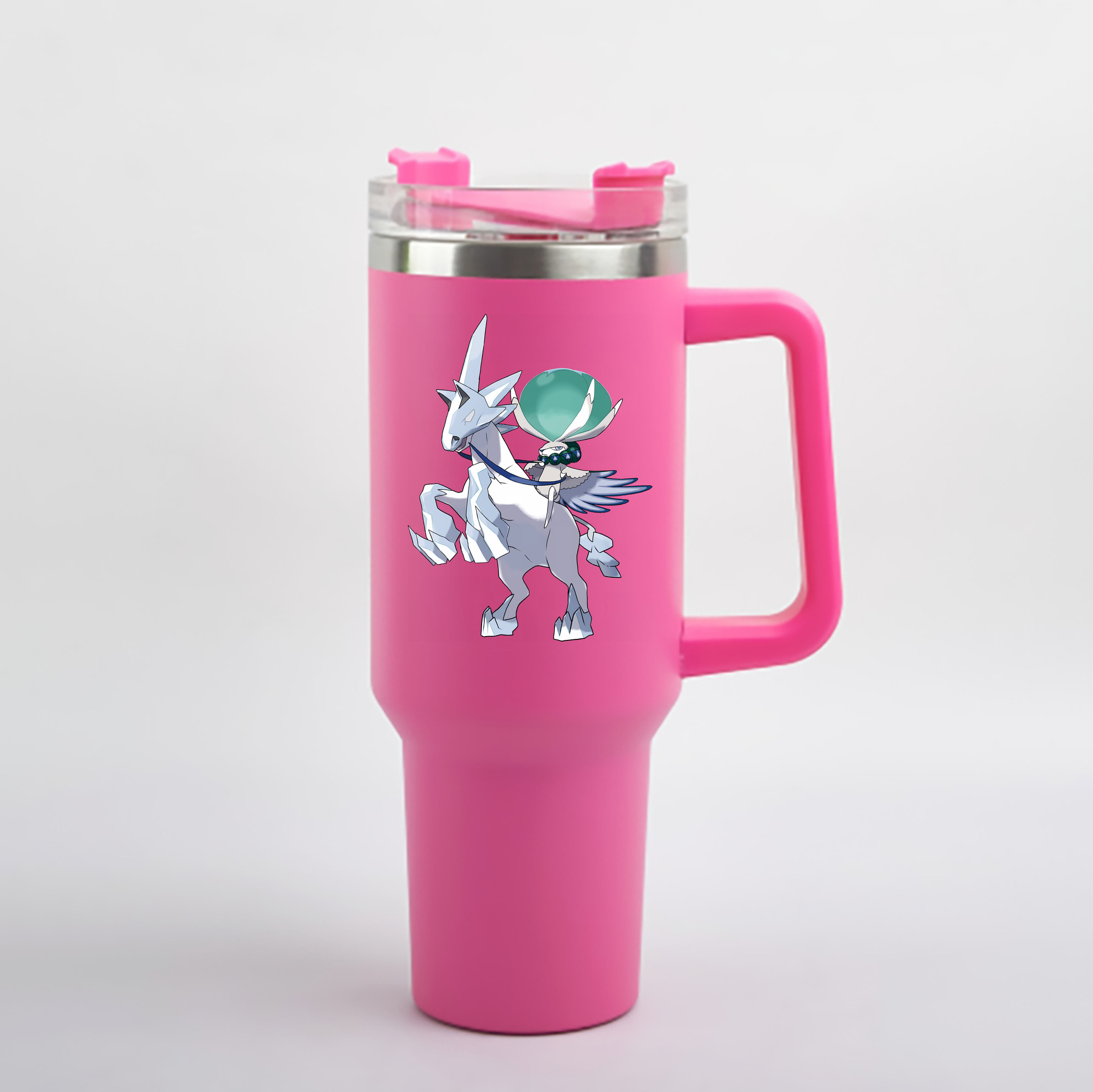 （画像用） ポケットモンスター Pokémon 1200mL車用タンブラー - クリスタルステッカー（プラスチックストロー付き）